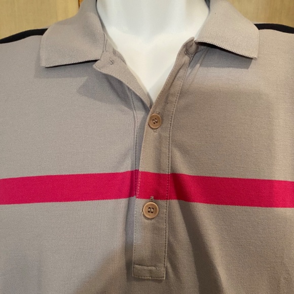 HUGO BOSS Mens Striped Polo Sz L - Picture 3 of 7